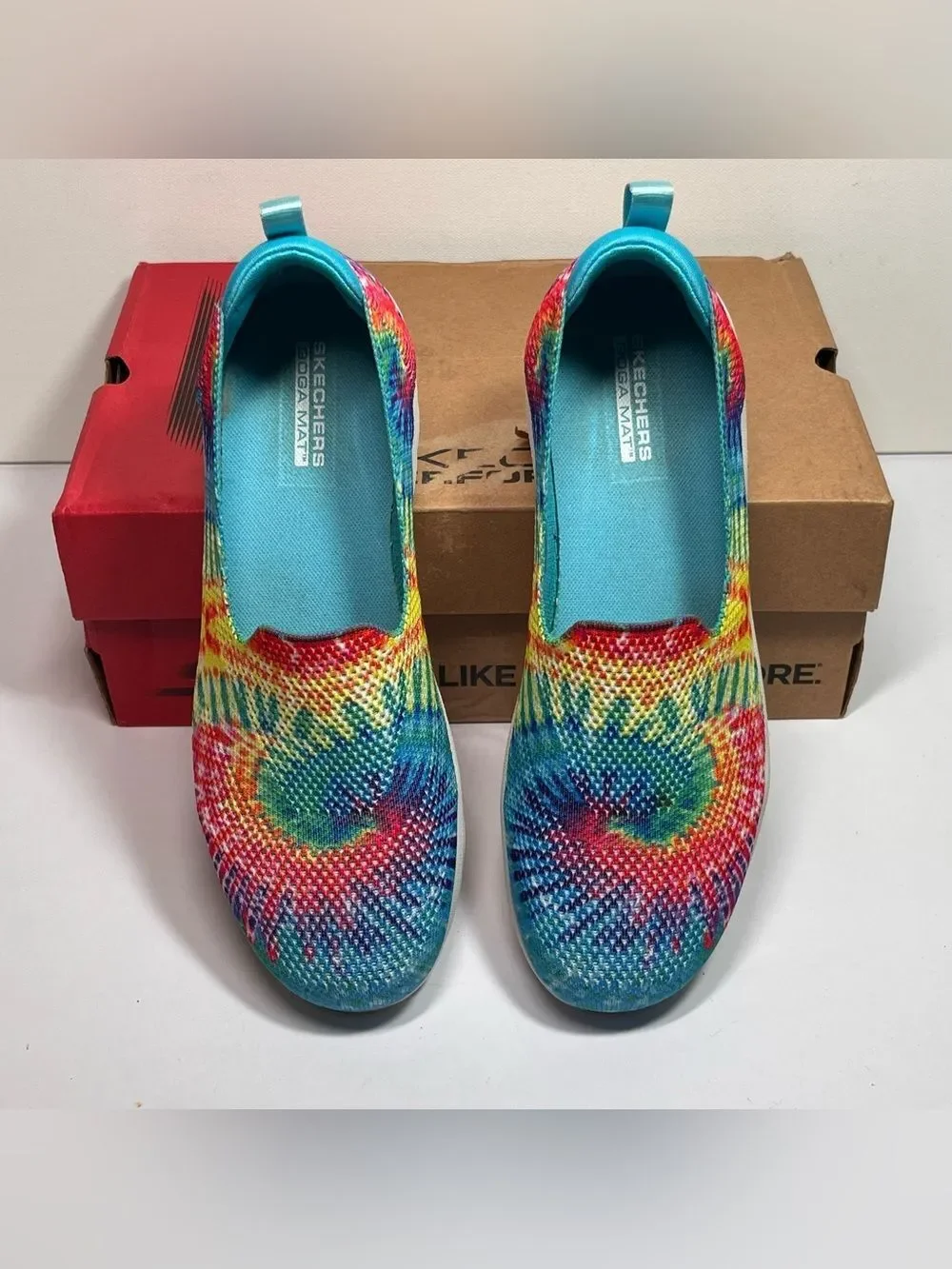 Skechers GOwalk Classic Ocean Blossom Washable Knit Print Slip-Ons